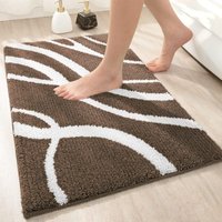 Rutschfeste Mikrofaser-Badematte 50 x 80 cm, saugfähige und weiche Badezimmermatte, maschinenwaschbare Bodenmatte für das Badezimmer – Braun Rutschfeste Mikrofaser-Badematte 50 x 80 cm, saugfähige und weiche Badezimmermatte, maschinenwaschbare Bodenmatte für das Badezimmer – Braun von SUNXURY