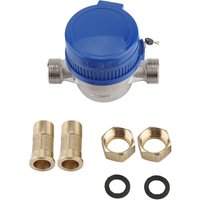 SUNXURY 1,5 m3/h 0–40 °C Mechanischer Wasserzähler aus Kupfer, 15 mm, 1/2 Zoll, Wasserdurchflussmesser SUNXURY 1,5 m3/h 0–40 °C Mechanischer Wasserzähler aus Kupfer, 15 mm, 1/2 Zoll, Wasserdurchflussmesser von SUNXURY