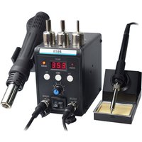 SUNXURY 2-in-1-Heißluft-Nacharbeitsstation, Digitalanzeige, elektrischer Lötkolben für die Reparatur von Elektronik, EU-Stecker, 220 V SUNXURY 2-in-1-Heißluft-Nacharbeitsstation, Digitalanzeige, elektrischer Lötkolben für die Reparatur von Elektronik, EU-Stecker, 220 V von SUNXURY