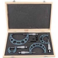 SUNXURY 4 Stück 0–100 mm metrische Außenmikrometer, Dickenmessgerät, Messschieber mit Etui von SUNXURY