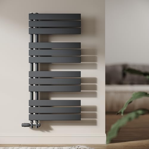 SUNXURY Badheizkörper 1038 x 500 mm Handtuchtrockner Panel Handtuchhalter Anthrazit Seitenanschluss Heizkörper mit Anthrazit Multiblock Thermostat SUNXURY Badheizkörper 1038 x 500 mm Handtuchtrockner Panel Handtuchhalter Anthrazit Seitenanschluss Heizkörper mit Anthrazit Multiblock Thermostat von SUNXURY