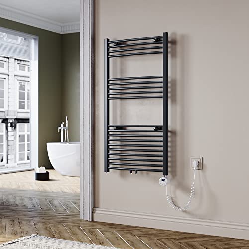 SUNXURY Badheizkörper Elektrisch Anthrazit 1150x600 mm Gebogen Handtuchwärmer Handtuchheizkörper Elektrisch mit Mini-Thermostat Auswählbar Panel Handtuchhalter Wasser Mittelanschluss 600 Watt SUNXURY Badheizkörper Elektrisch Anthrazit 1150x600 mm Gebogen Handtuchwärmer Handtuchheizkörper Elektrisch mit Mini-Thermostat Auswählbar Panel Handtuchhalter Wasser Mittelanschluss 600 Watt von SUNXURY