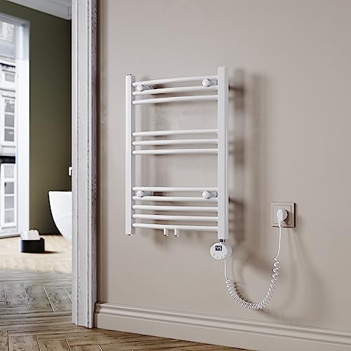 SUNXURY Badheizkörper Elektrisch Weiß 700x500 mm Gebogen Handtuchwärmer Handtuchheizkörper Elektrisch mit Mini-Thermostat Auswählbar Panel Handtuchhalter Wasser Mittelanschluss 400 Watt SUNXURY Badheizkörper Elektrisch Weiß 700x500 mm Gebogen Handtuchwärmer Handtuchheizkörper Elektrisch mit Mini-Thermostat Auswählbar Panel Handtuchhalter Wasser Mittelanschluss 400 Watt von SUNXURY