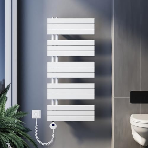 SUNXURY Badheizkörper Elektrisch mit Thermostat 1314x600mm 800 Watt Weiß, Panel Handtuchhalter Elektrisch Flach Handtuchtrokner Handtuchheizkörper mit Heizstab SUNXURY Badheizkörper Elektrisch mit Thermostat 1314x600mm 800 Watt Weiß, Panel Handtuchhalter Elektrisch Flach Handtuchtrokner Handtuchheizkörper mit Heizstab von SUNXURY