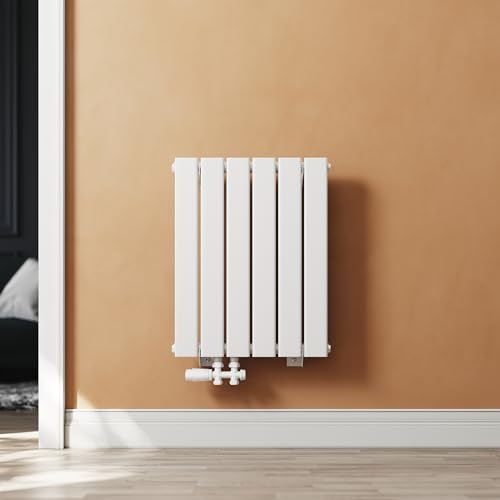 SUNXURY Badheizkörper Klein 600x465 mm Vertikal Flachheizkörper Seitenanschluss Weiß Handtuchwärmer Einlagig Wandheizkörper mit Weiß Multiblock Thermostat SUNXURY Badheizkörper Klein 600x465 mm Vertikal Flachheizkörper Seitenanschluss Weiß Handtuchwärmer Einlagig Wandheizkörper mit Weiß Multiblock Thermostat von SUNXURY