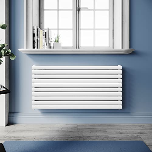 SUNXURY Design Heizkörper Röhrenheizkörper 593x1200mm Horizontal Doppellagig Heizkoerper Seitenanschluss Weiß Badheizkörper SUNXURY Design Heizkörper Röhrenheizkörper 593x1200mm Horizontal Doppellagig Heizkoerper Seitenanschluss Weiß Badheizkörper von SUNXURY