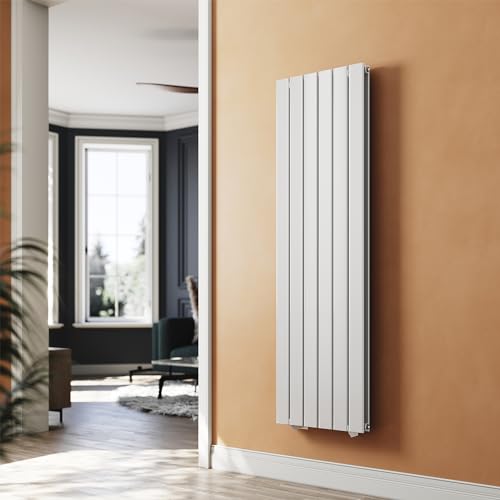 SUNXURY Heizkörper Flachheizkörper Weiß 1600 x 465 mm Heizkörper für Badezimmer Vertikal Design Doppellagig Paneelheizkörper Badheizkörper Mittelanschluss (1406 Watt) von SUNXURY