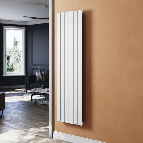 SUNXURY Heizkörper Flachheizkörper Weiß 1800 x 465 mm Heizkörper für Badezimmer Vertikal Design Einlagig Paneelheizkörper Badheizkörper Mittelanschluss von SUNXURY