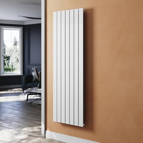 SUNXURY Heizkörper Flachheizkörper Weiß 1800 x 542 mm Heizkörper für Badezimmer Vertikal Design Einlagig Paneelheizkörper Badheizkörper Mittelanschluss von SUNXURY