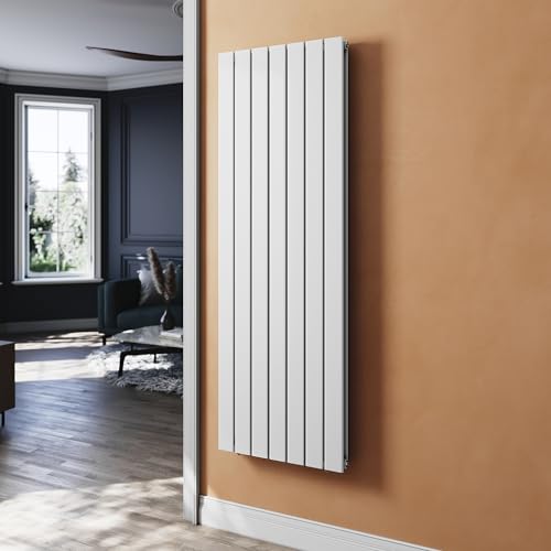 SUNXURY Heizkörper Flachheizkörper Weiß 1800 x 542 mm Heizkörper für Badezimmer Vertikal Design Doppellagig Paneelheizkörper Badheizkörper Mittelanschluss von SUNXURY