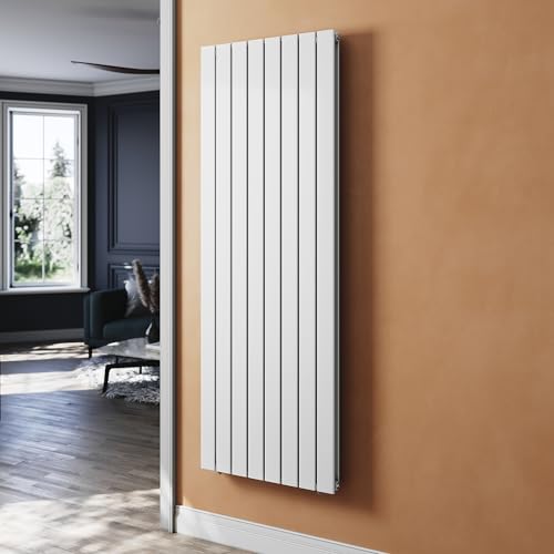 SUNXURY Heizkörper Flachheizkörper Weiß 1800 x 619 mm Heizkörper für Badezimmer Vertikal Design Doppellagig Paneelheizkörper Badheizkörper Mittelanschluss (1849 Watt) von SUNXURY