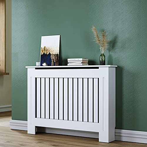 SUNXURY Heizkörperverkleidung 112x19 cm Heizungsabdeckung Holz Weiß Modern Heizkörperabdeckung Groß oben Verkleidung Heizkörperverkleidung für Alte Heizkörper SUNXURY Heizkörperverkleidung 112x19 cm Heizungsabdeckung Holz Weiß Modern Heizkörperabdeckung Groß oben Verkleidung Heizkörperverkleidung für Alte Heizkörper von SUNXURY