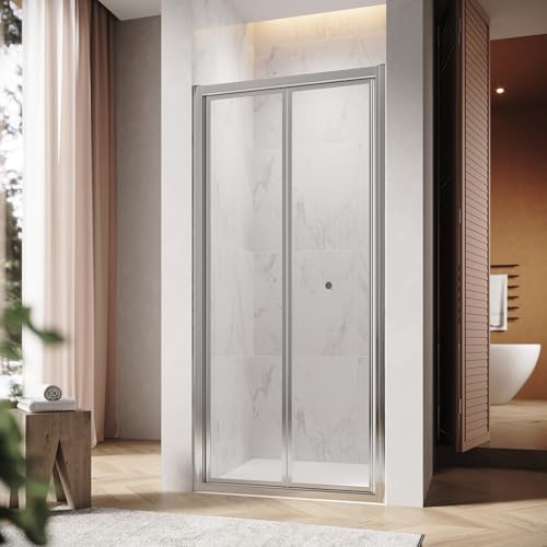 SUNXURY Schiebetür Dusche 100x185 cm Falttür Duschkabine 100 cm faltbar Nischentür aus 5 mm Klarglas ESG Sicherheitsglas Duschtür Verstellbereich von 96-100 cm, Höhe: 185 cm SUNXURY Schiebetür Dusche 100x185 cm Falttür Duschkabine 100 cm faltbar Nischentür aus 5 mm Klarglas ESG Sicherheitsglas Duschtür Verstellbereich von 96-100 cm, Höhe: 185 cm von SUNXURY