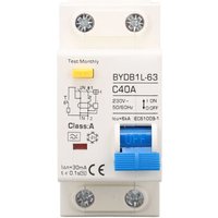 SUNXURY Typ A Leckageschutzschalter 40A 30mA Einpoliger N Haushalts-Miniatur-Leistungsschalter 230V SUNXURY Typ A Leckageschutzschalter 40A 30mA Einpoliger N Haushalts-Miniatur-Leistungsschalter 230V von SUNXURY
