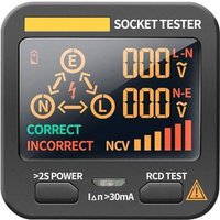 Spannungsprüfer, digitales LCD-Display, intelligenter Steckdosentester, EU-Stecker, RCD-Detektor, AC-Steckdose, Polarisationselektroskop, Phasenprüfer Spannungsprüfer, digitales LCD-Display, intelligenter Steckdosentester, EU-Stecker, RCD-Detektor, AC-Steckdose, Polarisationselektroskop, Phasenprüfer von SUNXURY