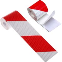 Stück Reflektorband Sicherheitswarnung Reflektierende Aufkleberfolie Weiß Rot, fluoreszierender Sicherheitsbandaufkleber für Nachtsichtbarkeit 5 cm x Stück Reflektorband Sicherheitswarnung Reflektierende Aufkleberfolie Weiß Rot, fluoreszierender Sicherheitsbandaufkleber für Nachtsichtbarkeit 5 cm x von SUNXURY