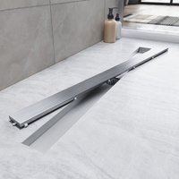 Sunxury - sonni Duschrinne 60 cm Doppelseitige Edelstahl Ablaufrinne dusche Duschablauf flach 2 in 1 design mit Geruchsstop und Haarsieb Sunxury - sonni Duschrinne 60 cm Doppelseitige Edelstahl Ablaufrinne dusche Duschablauf flach 2 in 1 design mit Geruchsstop und Haarsieb von SUNXURY