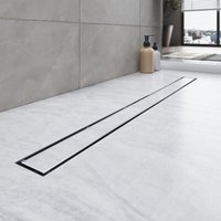 Sunxury - sonni Duschrinne Bodenablauf Edelstahl dusche Duschablauf flach mit Geruchsstop und Haarsieb 2 in 1 design Doppelseitige 60 cm von SUNXURY