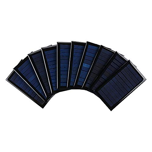 SUNYIMA 10 Stück (6V 50mA 45x80mm) Mini Solarmodule für Solarenergie Mini Solarzellen DIY Elektrisches Spielzeug Materialien Photovoltaikzellen Solar DIY System Kits ohne Kupferdraht von SUNYIMA