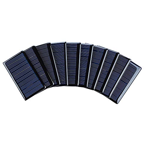 SUNYIMA 10 Stück 5V 60mA MINI Solarpanel Epoxy Solarpanel Polykristalline Solarzellen für Solarbatterieladegerät DIY Solar Syatem Kits 68mmx37mm 5V Mikro Solarmodule von SUNYIMA