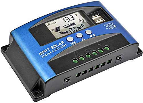 SUNYIMA 40A MPPT SolarLaderegler, Solar Ladegerät Controller mit LCD Display Dual USB mehrere Laststeuerungsmodi, MPPT technischer maximaler Ladestrom (40A) von SUNYIMA