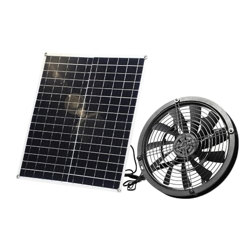 SUNYIMA Solar Ventilator, 20W Wetterfester Solar Powered Fan mit DC Fan für Kleine Hühnerställe, Gewächshäuser, Schuppen, Haustier Häuser, Fenster Auspuff von SUNYIMA