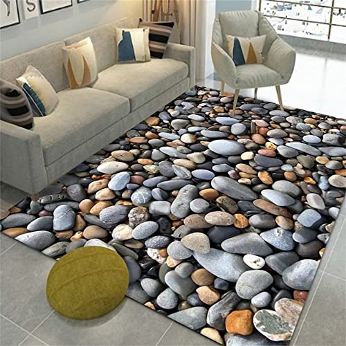 SUNYRDSM Antirutsch Für Teppich Teppich Läufer Flur Grauer Teppich weicher Stein Landschafts Dekoration modern anpassbar Deko Balkon 130x190cm von SUNYRDSM