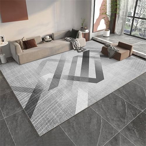 SUNYRDSM Bettvorleger Deko Schlafzimmer 60X90CM Modernes graues geometrisches Design Linien Dekoration langlebig anpassbar Teppiche SUNYRDSM Bettvorleger Deko Schlafzimmer 60X90CM Modernes graues geometrisches Design Linien Dekoration langlebig anpassbar Teppiche von SUNYRDSM