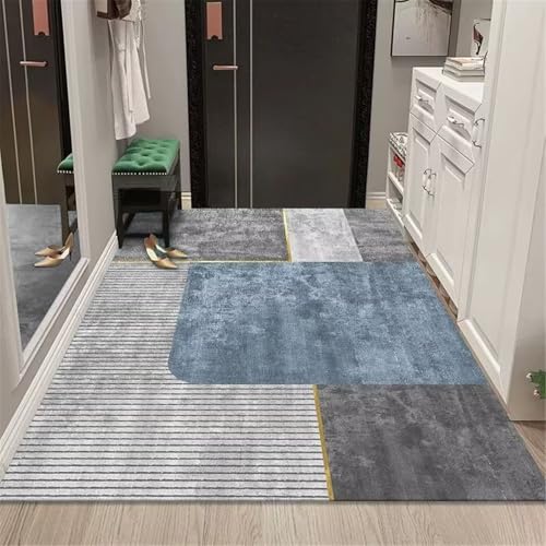 SUNYRDSM Jugendzimmer Deko Anti-rutsch Graublaues rechteckiges geometrisches Design klein für Wohnzimmer Schlafzimmer Büro Bereich Esszimmer 70X140CM SUNYRDSM Jugendzimmer Deko Anti-rutsch Graublaues rechteckiges geometrisches Design klein für Wohnzimmer Schlafzimmer Büro Bereich Esszimmer 70X140CM von SUNYRDSM