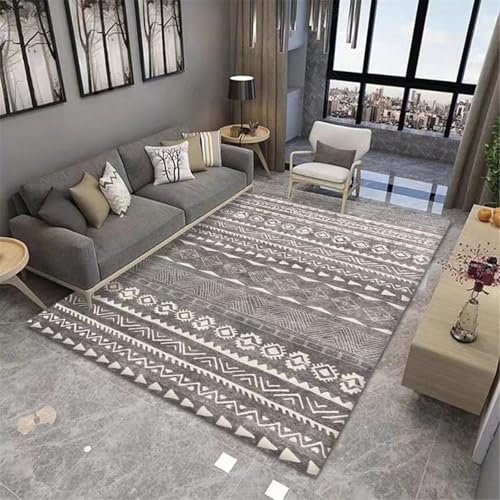 SUNYRDSM Jugendzimmer Teppich langlebig und pflegeleicht Moderne geometrische Liniendekoration for Living Room Carpet 130X190CM von SUNYRDSM