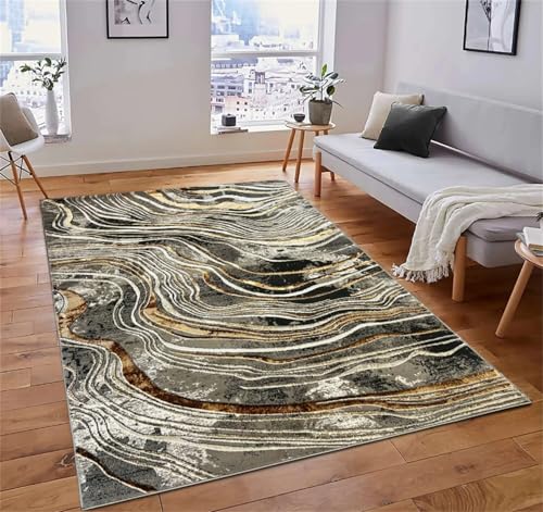 SUNYRDSM Kinderzimmer Teppiche Mädchen Deko Schlafzimmer 60X100CM Abstrakte Textur modernes Rechteck Wohnzimmer Bereich Dekoration Kristall Samt Material pflegeleicht Rutschfester Teppich von SUNYRDSM