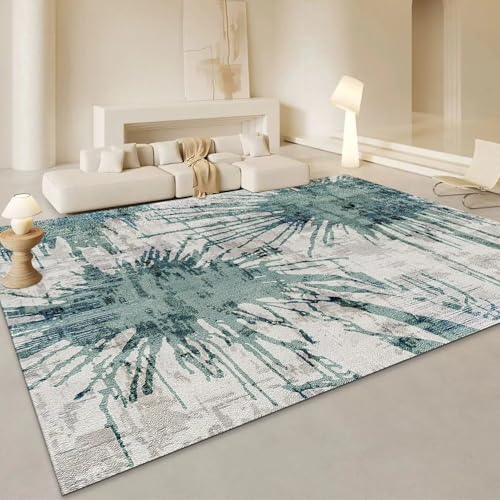 SUNYRDSM Kinderzimmer Teppiche Mädchen Teppich Wohnzimmer Abstraktes Design grau grün 90X200CM von SUNYRDSM