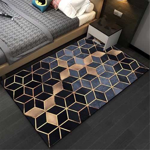 SUNYRDSM Modern Teppich robuster Blaues geometrisches Design, Flächen-Dekoration Kleiner ideal für Wohnzimmer & Schlafzimmer 60X90CM SUNYRDSM Modern Teppich robuster Blaues geometrisches Design, Flächen-Dekoration Kleiner ideal für Wohnzimmer & Schlafzimmer 60X90CM von SUNYRDSM