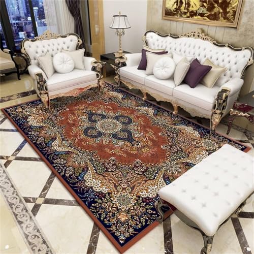 SUNYRDSM Teppich Deko Schlafzimmer Waschbare Teppiche 60X90CM Orientalischer Teppich Wohnzimmer Teppich rote Blume Dekoration Ankleidezimmer Bodenmatte Heimmatte Teppiche Groß Für Wohnzimmer von SUNYRDSM