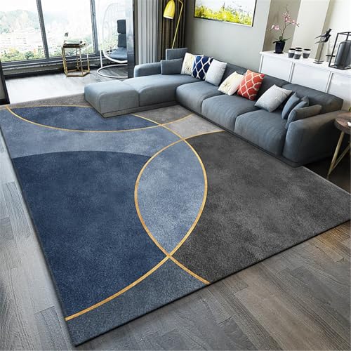 SUNYRDSM Teppich Jungen Jugendzimmer rutschfestsals Moderne grau-Blaue Kreis-Geometrie-Dekoration lauferteppich für Esszimmer Küchen Schlafzimmer 80X160CM SUNYRDSM Teppich Jungen Jugendzimmer rutschfestsals Moderne grau-Blaue Kreis-Geometrie-Dekoration lauferteppich für Esszimmer Küchen Schlafzimmer 80X160CM von SUNYRDSM