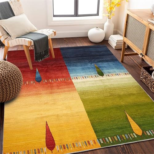 SUNYRDSM Teppich Mädchen Küchenteppich rutschfest Modernes, farbenfrohes Wohndekor Langlebig 120X180CM von SUNYRDSM