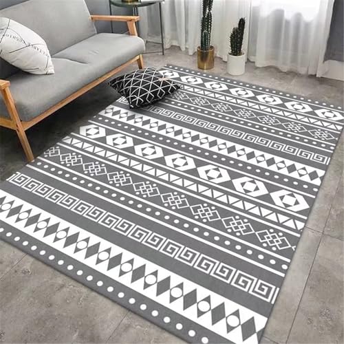 SUNYRDSM Teppich Schreibtischstuhl rutschfeste Gross Moderne geometrische Liniendekoration Fußbodenheizung geeigneter Teppichläufer 180X270CM von SUNYRDSM