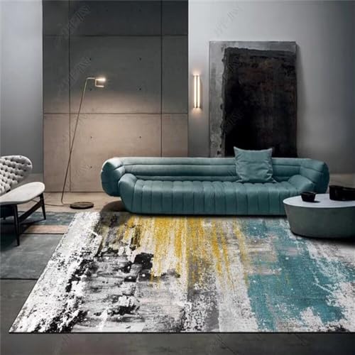 SUNYRDSM Vorleger Teppich Eingang Antirutsch Teppich 120X200CM Pflegeleicht Farbe abstraktes Design Wohnzimmerteppich kann viele Jahre lang verwendet Werden Feuchtigkeitsbeständig Carpet von SUNYRDSM