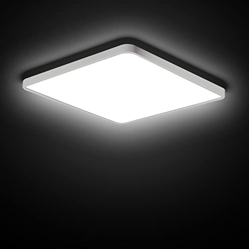 SUNZOS Deckenlampe LED Deckenleuchte Flach 36W 30cm, 4500K 4100LM Deckenlampe Led Panel für Lampe Wohnzimmer, Schlafzimmer, Küchenlampe, Flur, Esszimmer, Neutralweiß Led Lampen Deckenlampen von SUNZOS