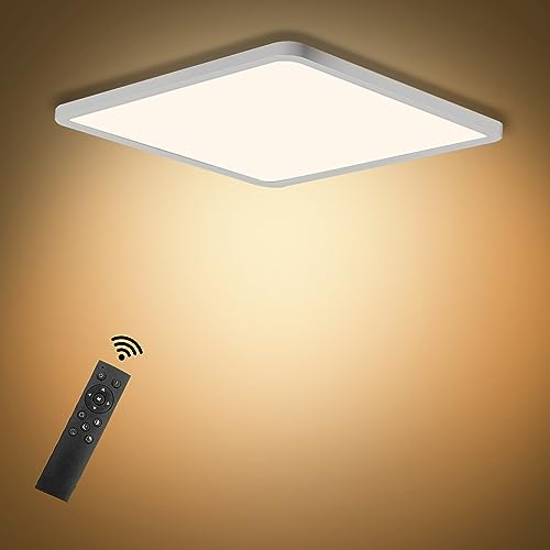 SUNZOS Deckenlampe Led Deckenleuchte Dimmbar 36W, 3000K/4500K/6500K 30cm Deckenlampe Led Panel Dimmbar für Lampe Wohnzimmer, Schlafzimmer, Küchenlampe, Esszimmer, Badezimmer, Led Lampen Deckenlampen von SUNZOS