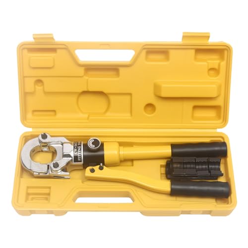 Hydraulik Presszange 12 Ton, TH Kontur Hydraulische Presszange 16-32mm Rohr Pressbacken 360° für Verbundrohr und Fittings TH Profil Crimpzange Rohrpresszange, Fittings: TH16, TH20, TH25, TH32 von SUONTY
