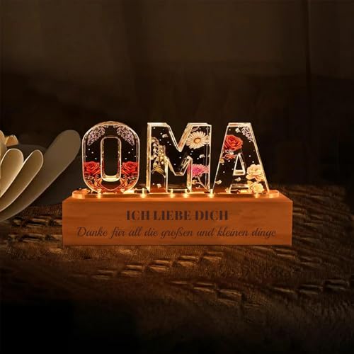 SUOPDH Oma Geschenk - LED Lampe Nachtlicht Geschenk Oma Geburtstag - Geburtstagsgeschenk für Omas von Enkelin Enkel von SUOPDH