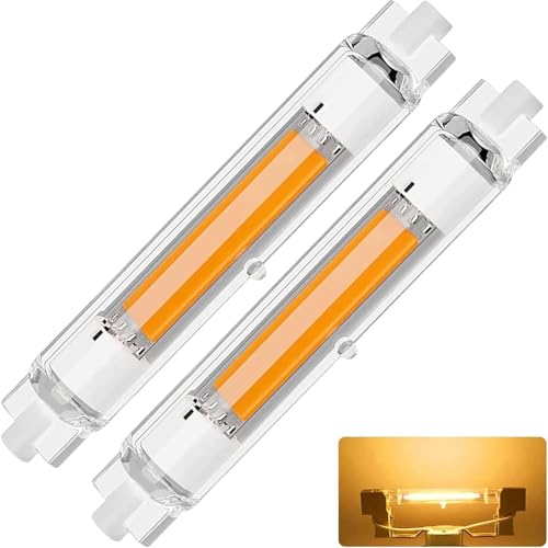 SUOPDH R7S LED 118mm Dimmbar,Warmweiß 3000K 3000LM,30W LED Lampen COB Glühbirne Ersatz für 300W J118mm Halogenstab,360°Abstrahlwinkel,AC 220-240V,Kein Flackern,2er Pack von SUOPDH