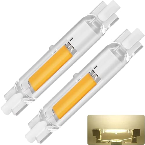 SUOPDH R7S LED 78mm Dimmbar,Naturweiß 4500K 2000LM,20W LED Lampen COB Glühbirne Ersatz für 200W J78mm Halogenstab,360°Abstrahlwinkel,AC 220-240V,Kein Flackern,2er Pack von SUOPDH