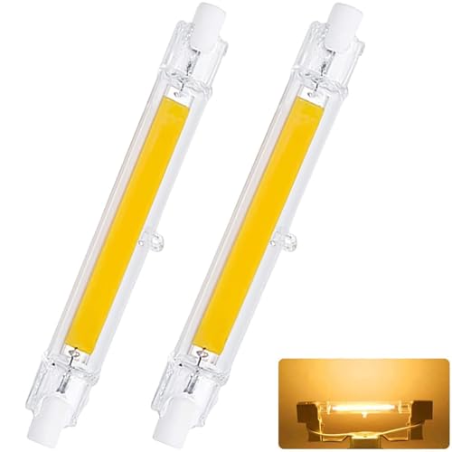 SUOPDH R7S LED 78mm Dimmbar,Warmweiß 3000K 1000LM,10W LED Lampen COB Glühbirne Ersatz für 100W J78mm Halogenstab,360°Abstrahlwinkel,AC 220-240V,Kein Flackern,2er Pack von SUOPDH