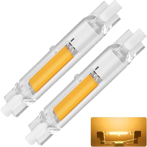 SUOPDH R7S LED 78mm Dimmbar,Warmweiß 3000K 2000LM,20W LED Lampen COB Glühbirne Ersatz für 200W J78mm Halogenstab,360°Abstrahlwinkel,AC 220-240V,Kein Flackern,2er Pack von SUOPDH
