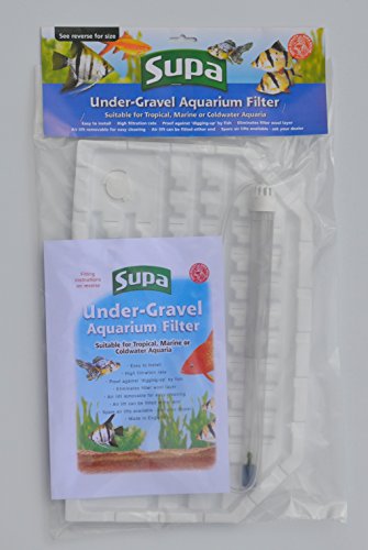 Supa 43,2 x 27,9 cm Bogenfront Unterkies Aquariumfilter, geeignet für Tropische, Marine oder Kaltwasseraquarien. von SUPA