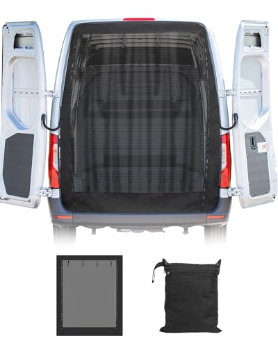 SUPAREE 6'x 5' Moskitonetz Auto Heckklappe Insektenschutz Auto Heckklappe Moskitonetz Wohnmobil Heck Universal mit Klettverschluss und Zweiseitiger Reißverschluss für Van Camping (Schwarzes Netz) von SUPAREE
