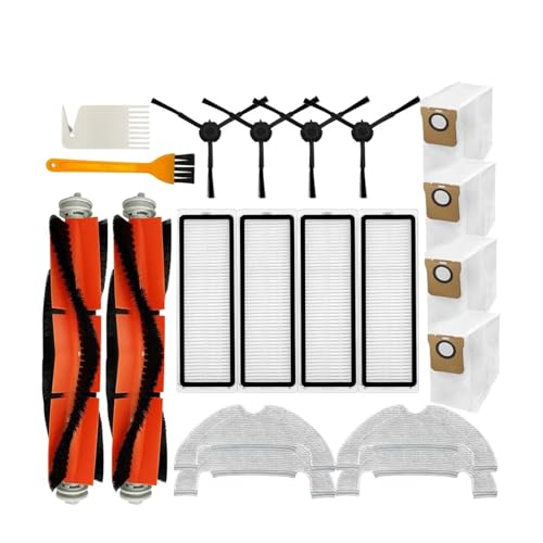 Kompatibel mit Xiaomi Mi Robot Vacuum Mop 2 Ultra STYTJ05ZHM Ersatzteile Hauptseitenbürste Hepa-Filter Staubbeutel Mop-Lappen Tuch Zubehör (Farbe: Set A) von SUPENG