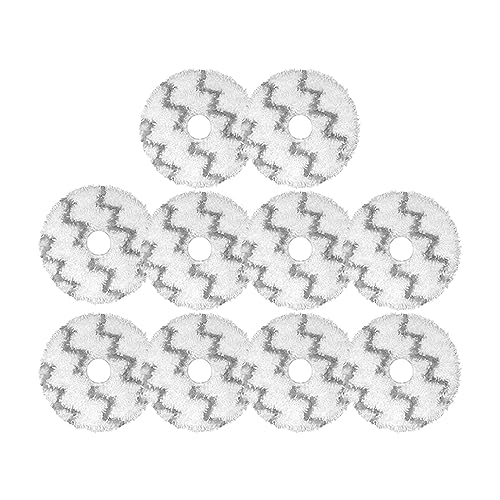 SUPENG Waschbarer Wischtuch-Ersatz, kompatibel mit Xiaomi Roidmi EVA SDJ06RM, selbstreinigender Entleerungsroboter, Wischmopp-Pads, Zubehör (Farbe: 10 Stück) von SUPENG